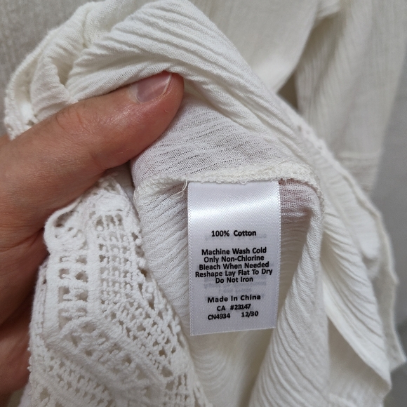 NEW Talbots Shift Dress Swim Coverup plus size 3X white new crochet cotton - Picture 10 of 15